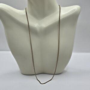 Delicate Goldtone Curb Chian Necklace 16" Wear Alone or w/ Pendant -Not Included